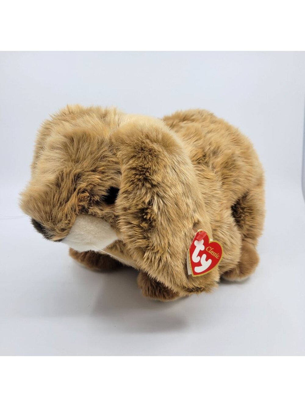 TY Classics PETER Bunny Rabbit Plush 8" / 14" Realistic Brown w/ Tags